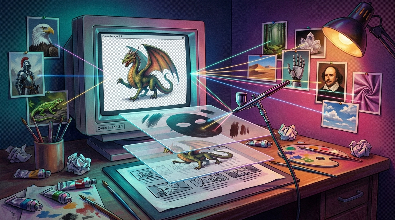 Qwen Image 2.1 Launches With Native Transparent Layers and Multi-Reference Editing