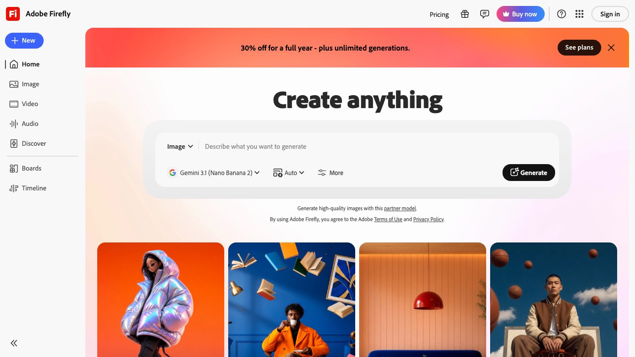 Adobe Firefly screenshot