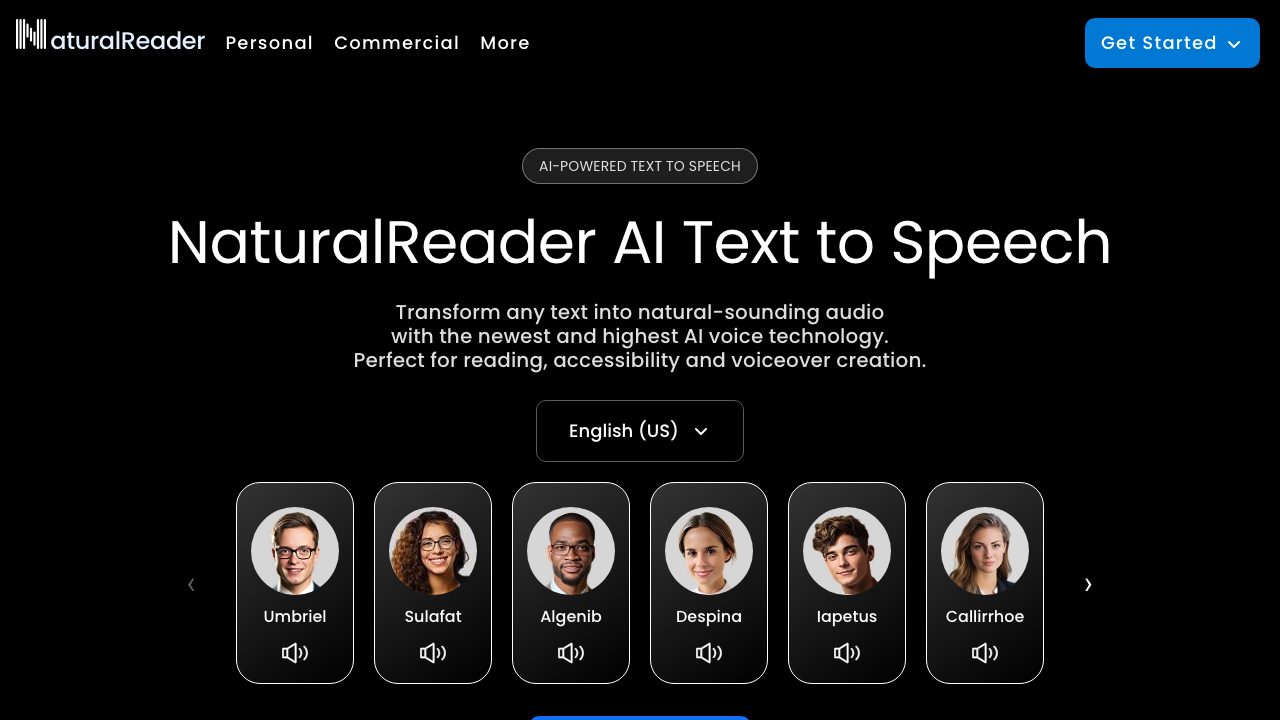 NaturalReader screenshot