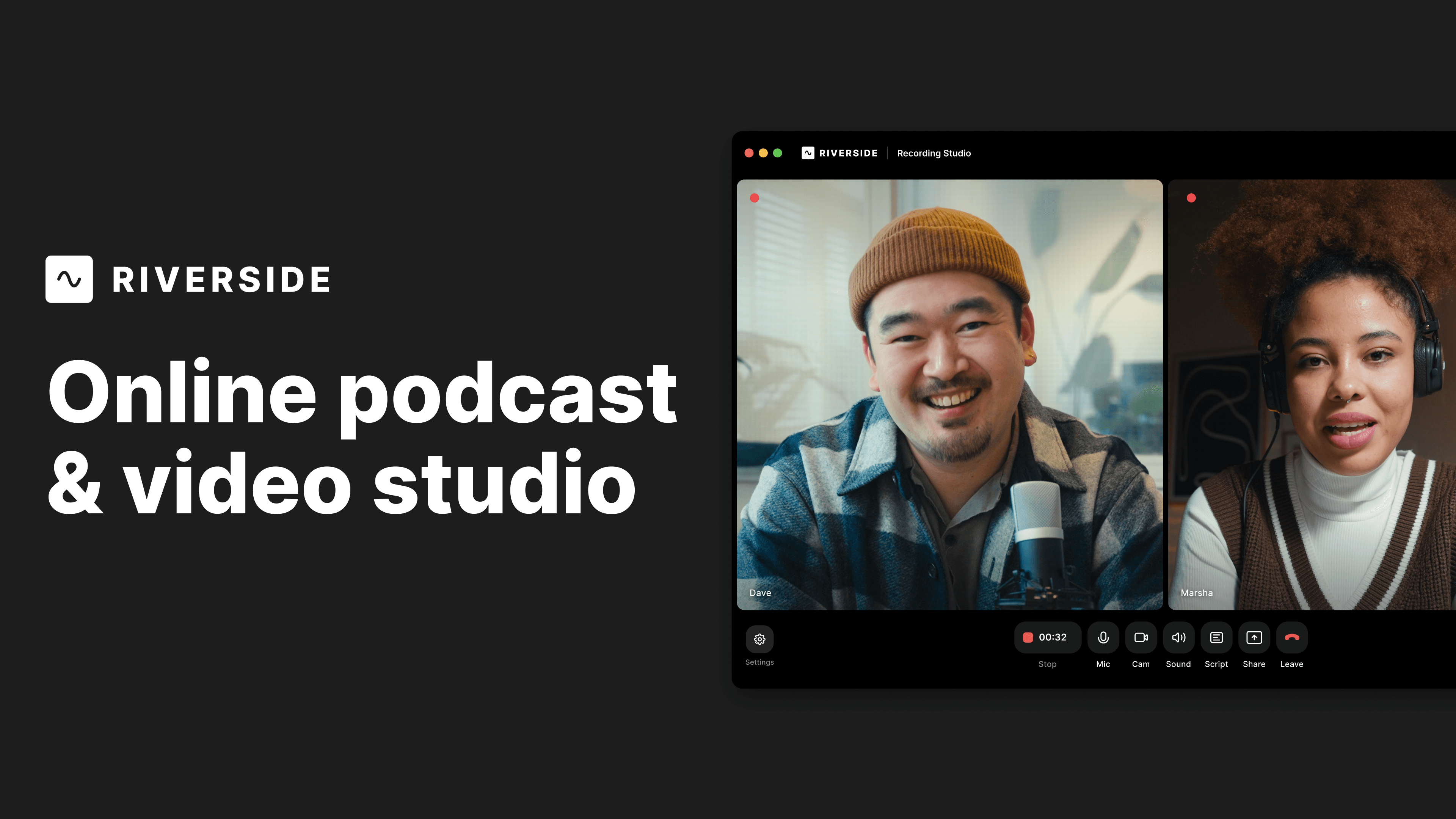 Riverside.fm screenshot