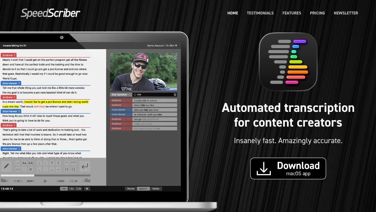 SpeedScriber screenshot